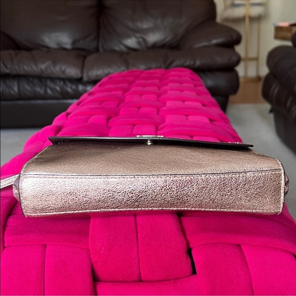 Coach Metallic Glitter Flap Clutch-Like New - Picture 9 of 14